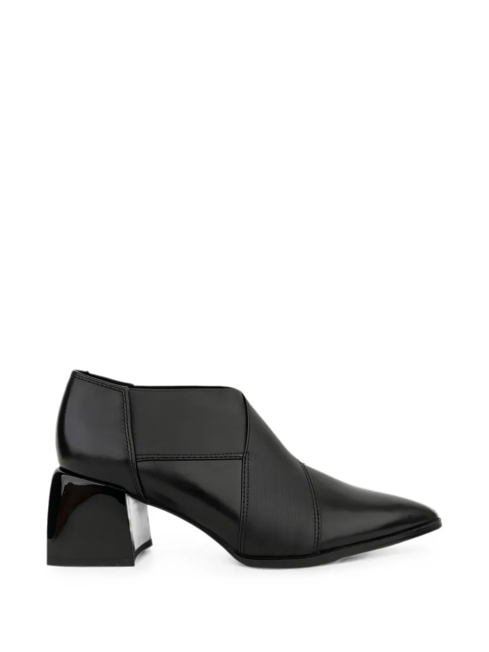 LINDA BAUMANN panelled block-heel pumps Zwart