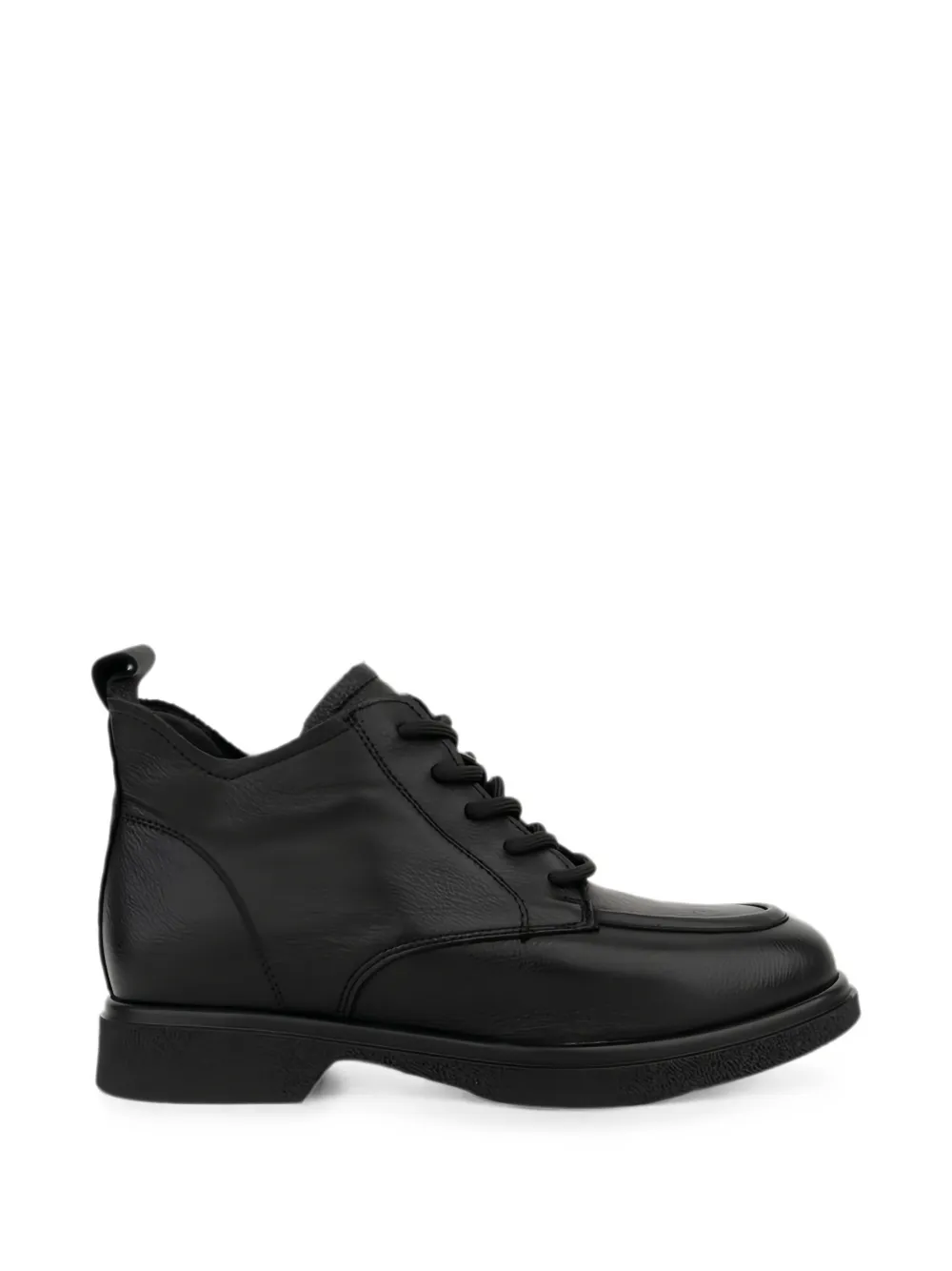 Linda Baumann Lace-up Side-zip Ankle Boots In Black