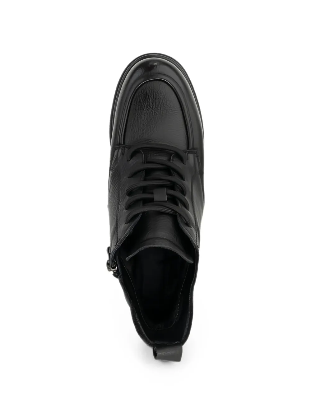 LINDA BAUMANN lace-up side-zip ankle boots Zwart