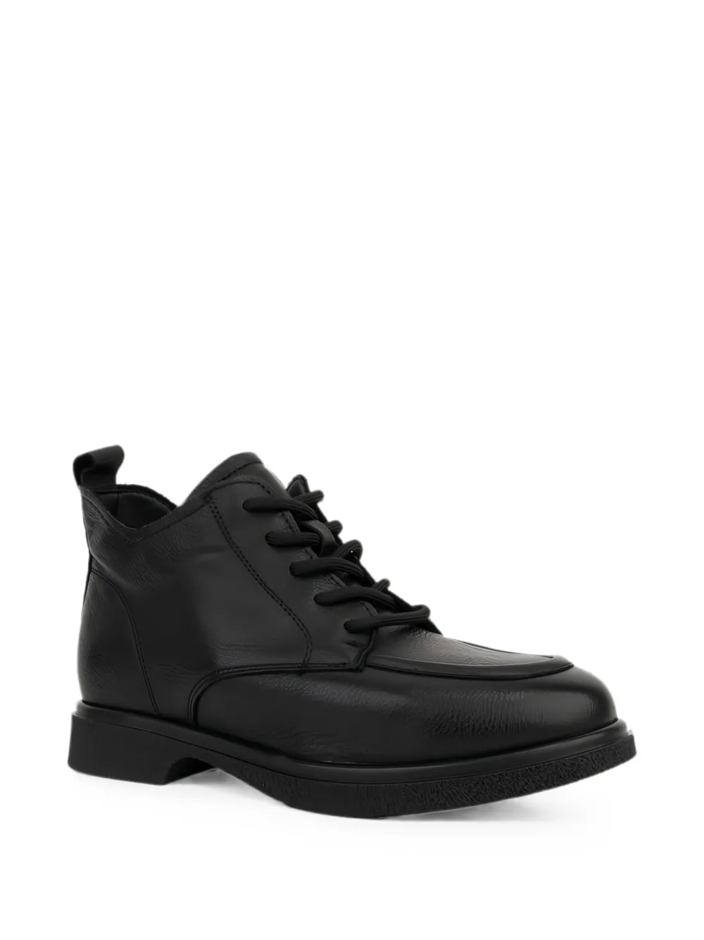 LINDA BAUMANN lace-up side-zip ankle boots Zwart