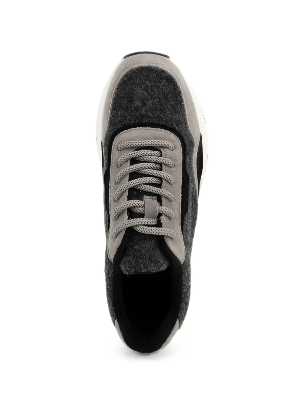 LINDA BAUMANN snakeskin-effect panelled sneakers Grijs