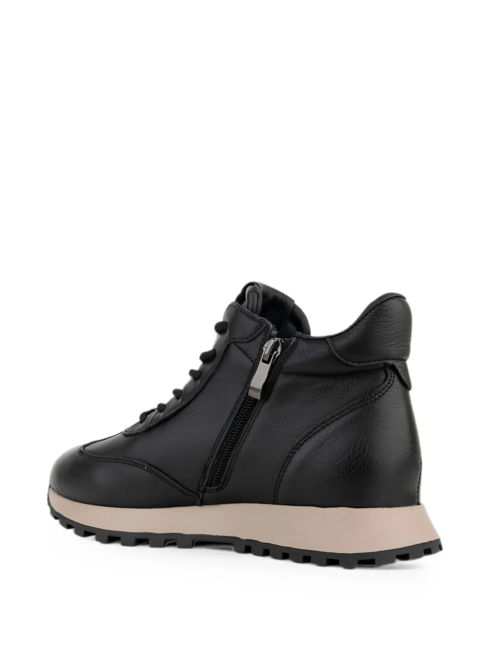 LINDA BAUMANN quilted high-top sneakers Zwart