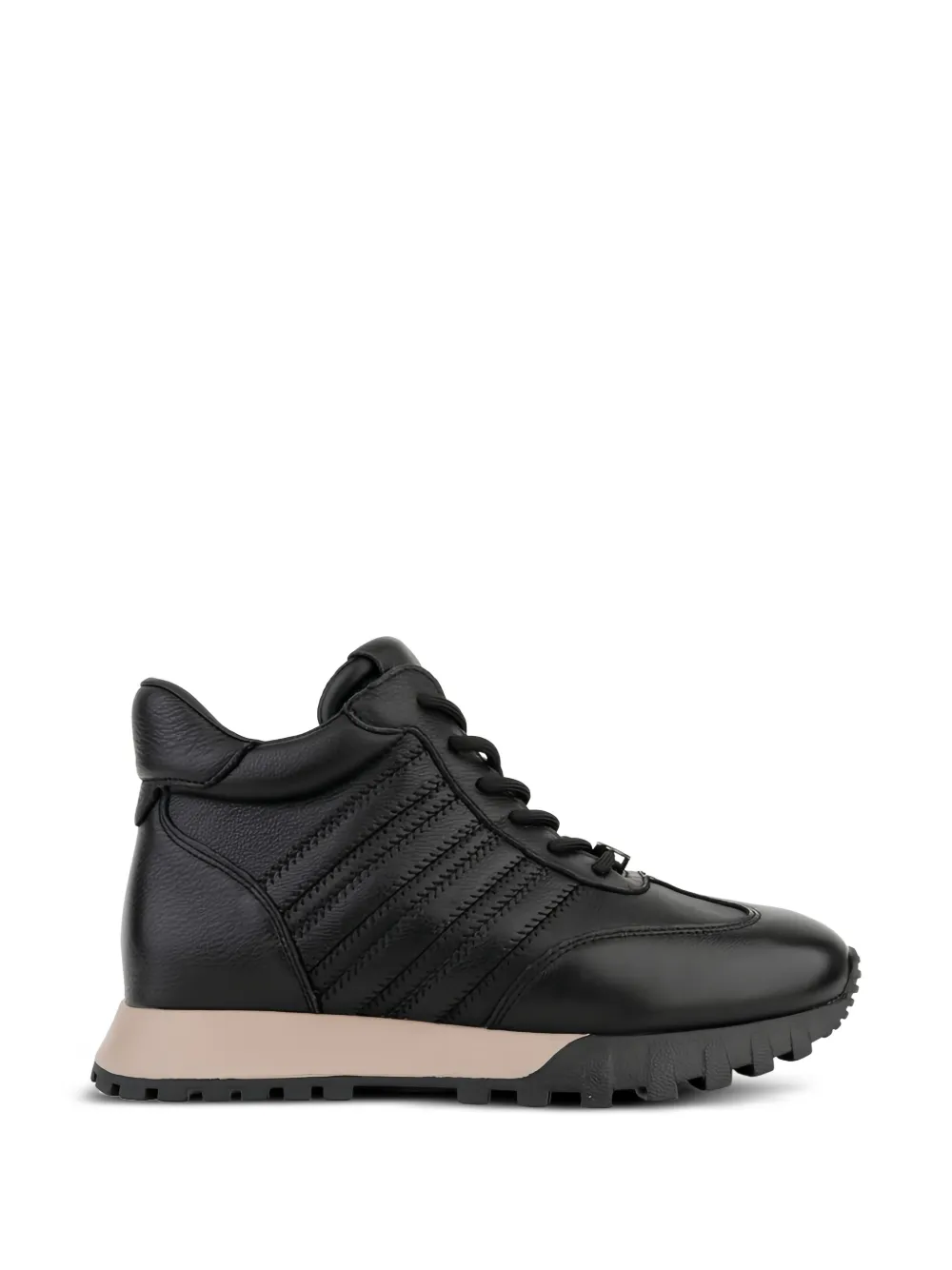 LINDA BAUMANN quilted high-top sneakers - Schwarz