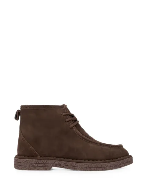 LINDA BAUMANN lace-up suede ankle boots