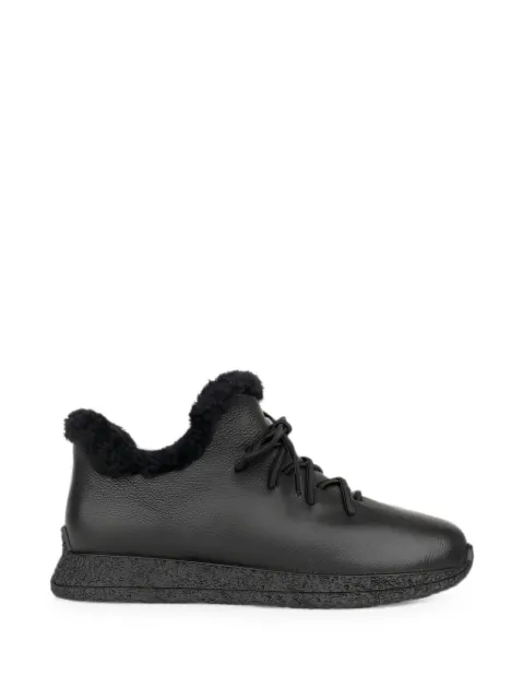 LINDA BAUMANN Sneakers in pelle con bordo in shearling