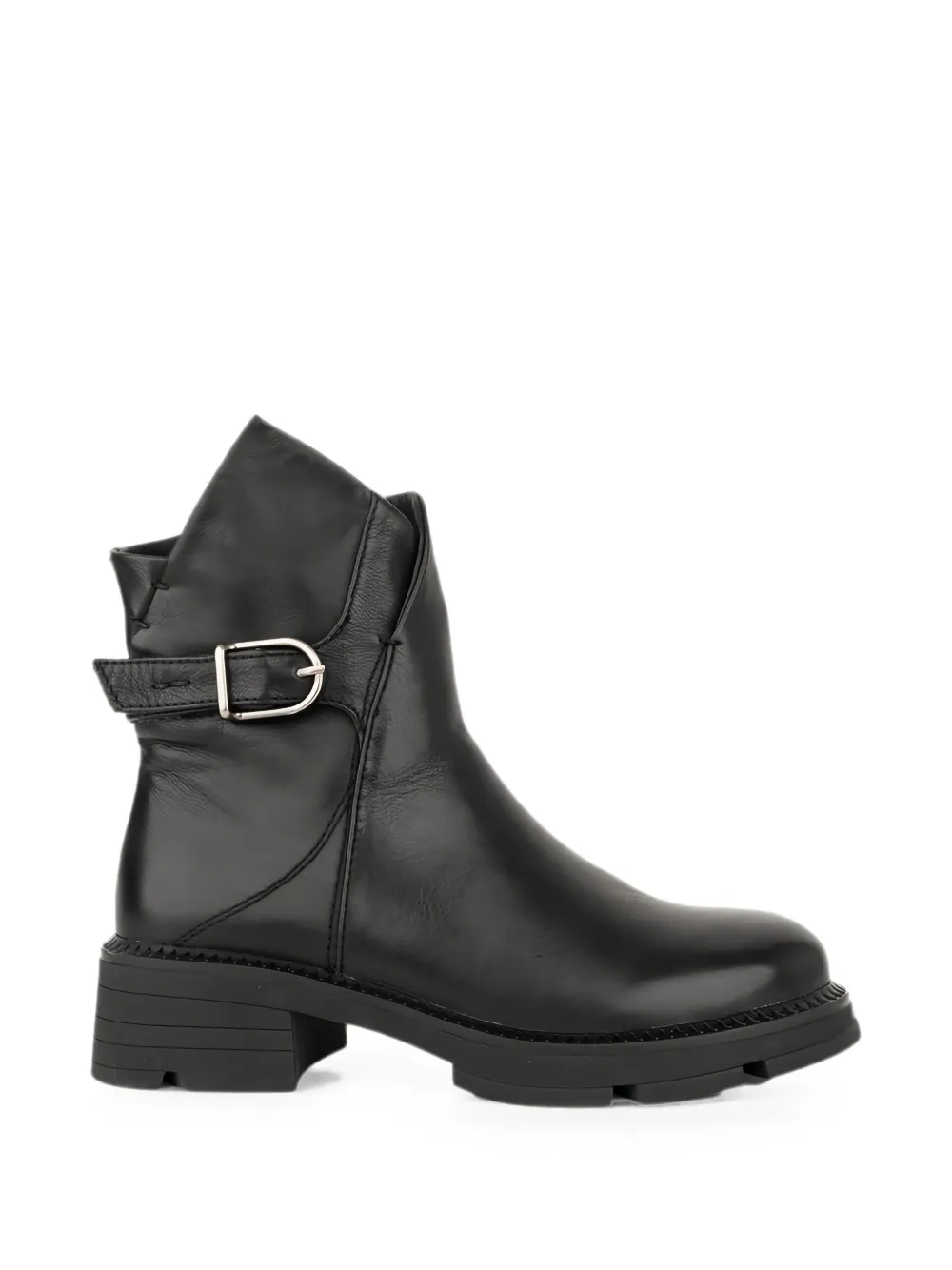 LINDA BAUMANN buckle-detail zip-fastening ankle boots Zwart