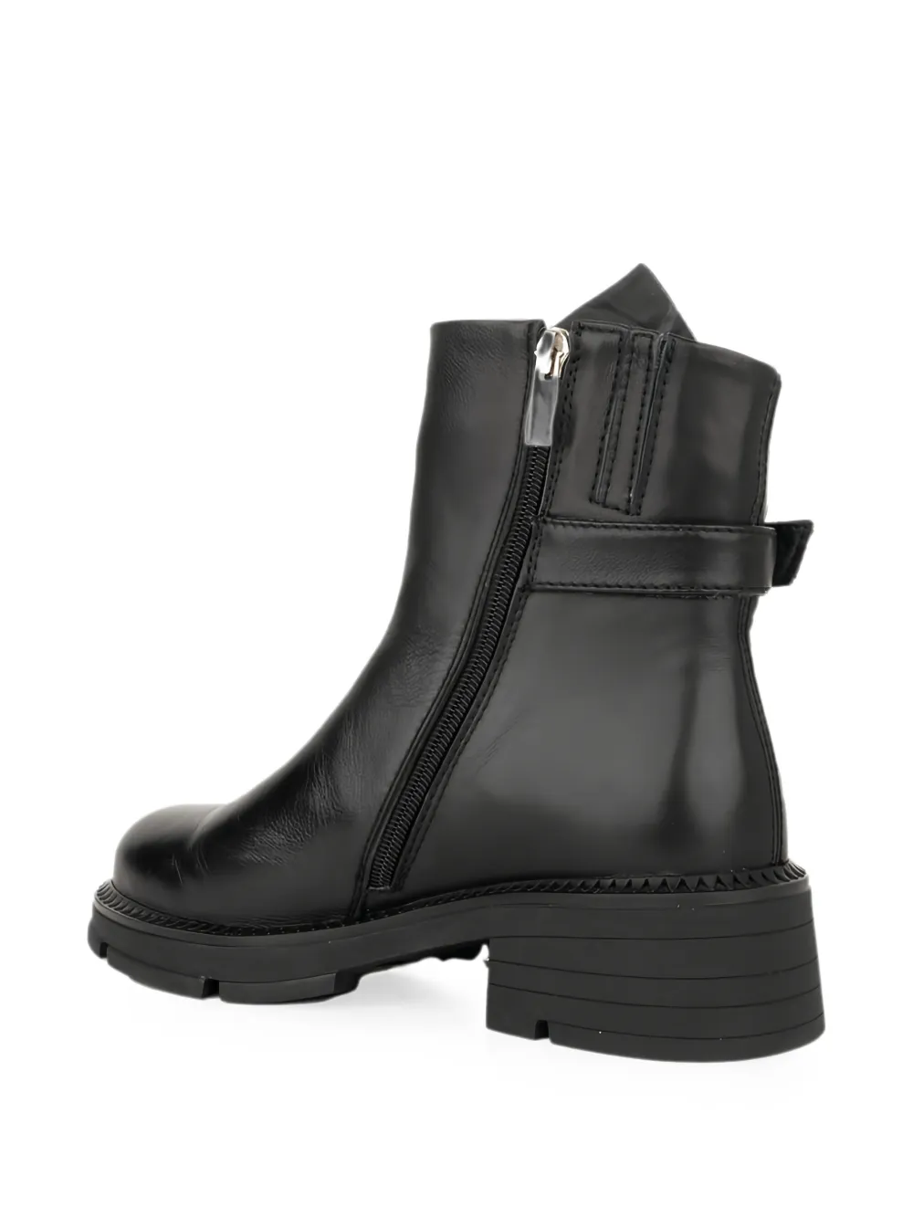 LINDA BAUMANN buckle-detail zip-fastening ankle boots Zwart