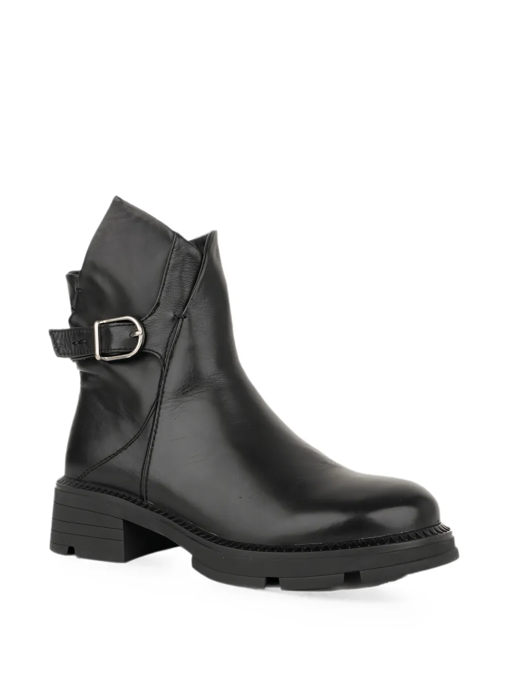 LINDA BAUMANN buckle-detail zip-fastening ankle boots Zwart