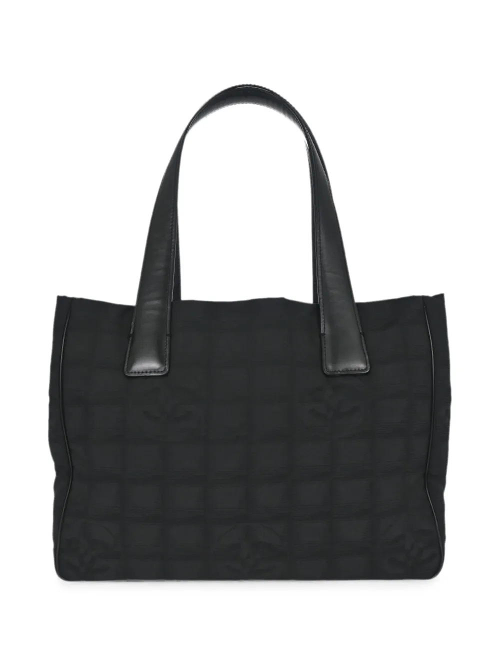 Pre-owned Chanel 2003 Travel Line Tote Bag In Black