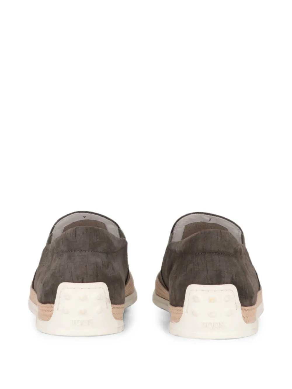 Tod's braided-trim Gommino loafers Grijs