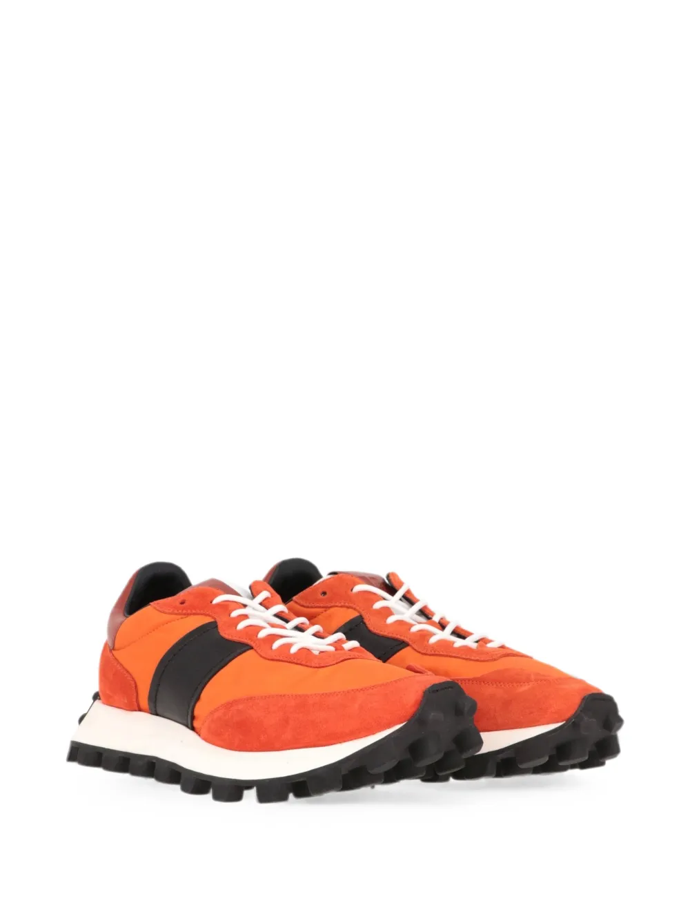 Tod's suede-panelled gomma sneakers Oranje