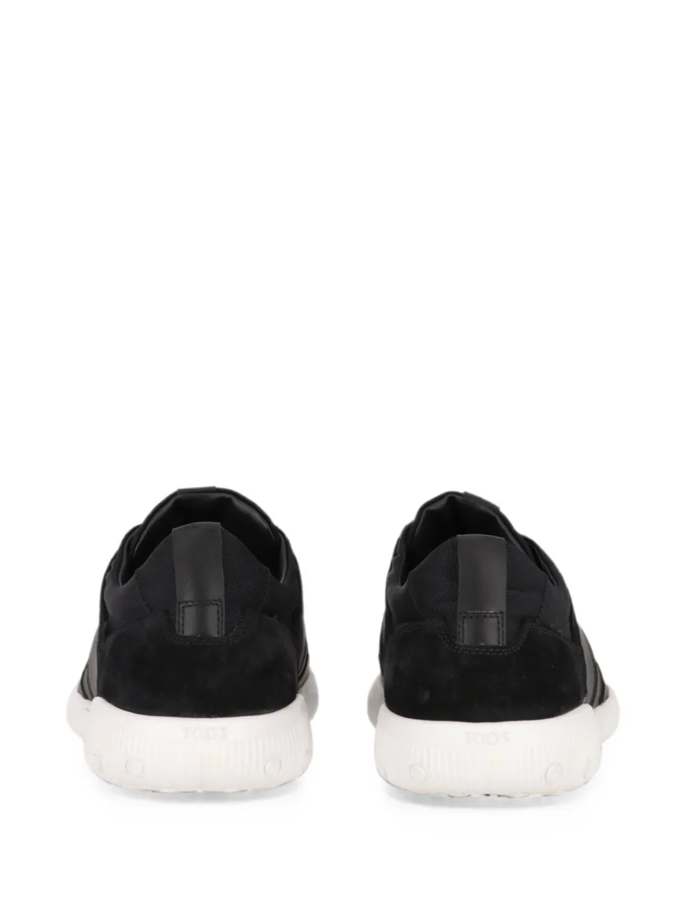 Tod's panelled logo-patch sneakers Zwart