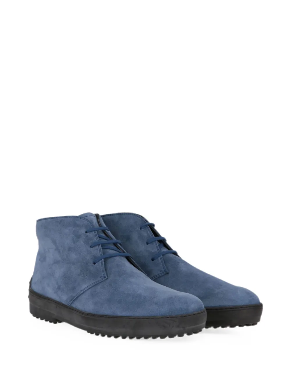 Tod's lace-up suede ankle desert boots Blauw