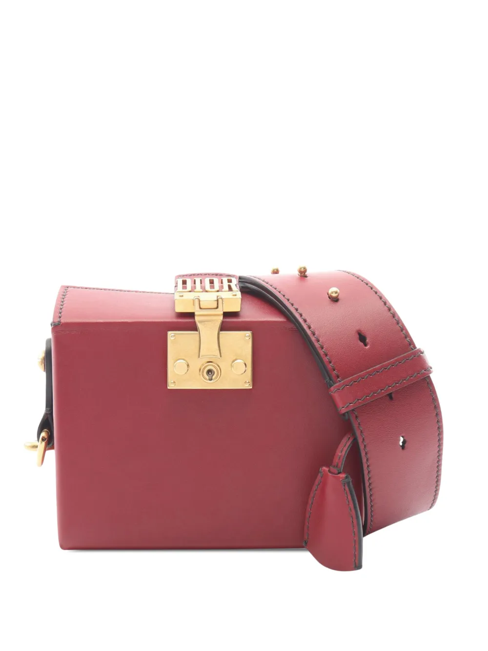 Christian Dior Pre-Owned 2000-2026 Lambskin Dioraddict Lockbox crossbody bag - Rot