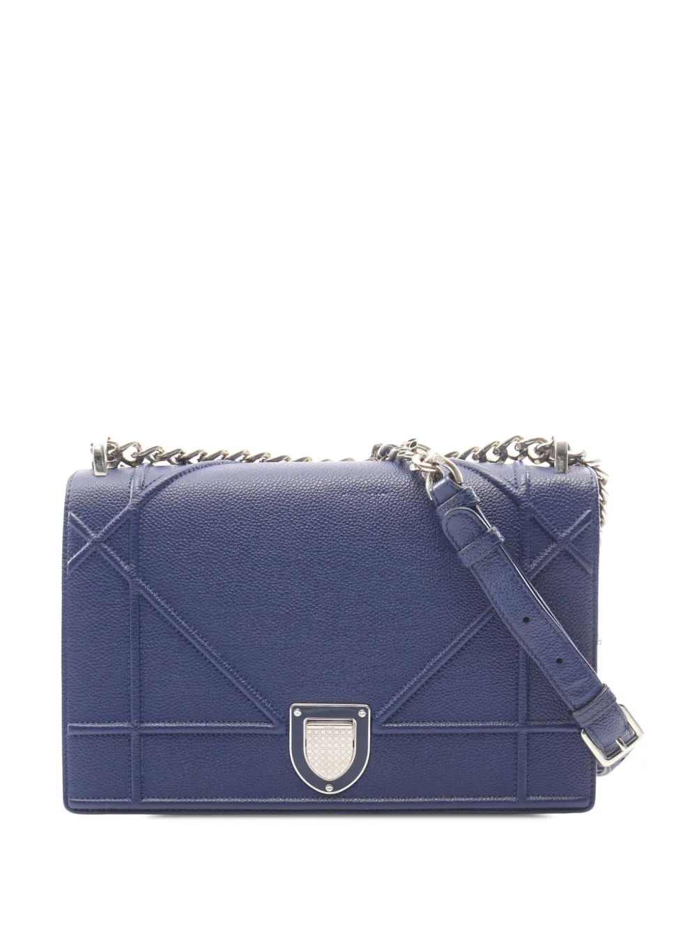 Christian Dior Pre-Owned 2000-2026 Medium Grained Calfskin Diorama Flap crossbody bag - Blau