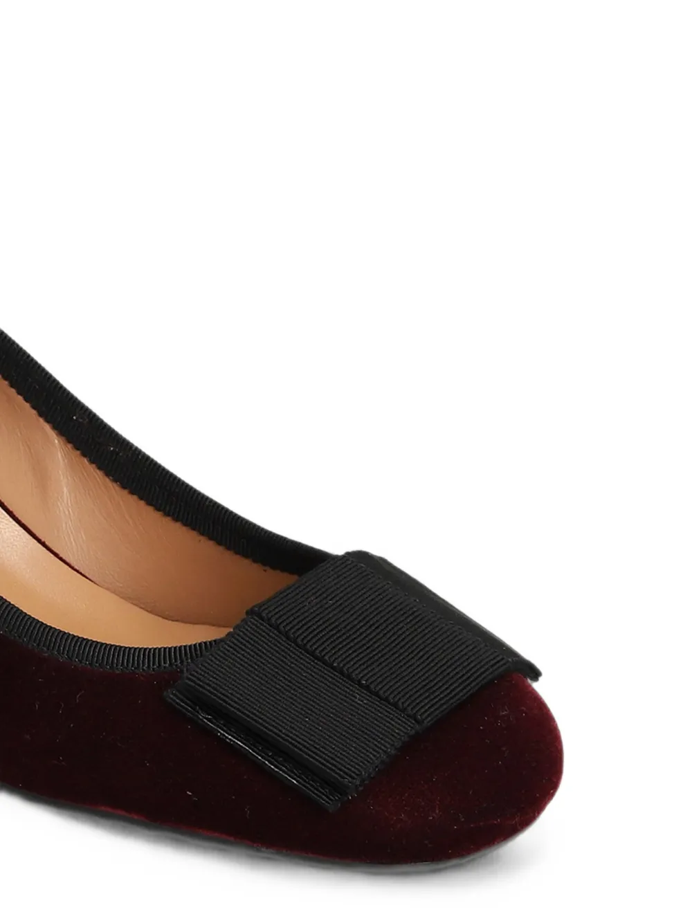 Roberto Festa Ery bow-detail block-heel pumps Rood