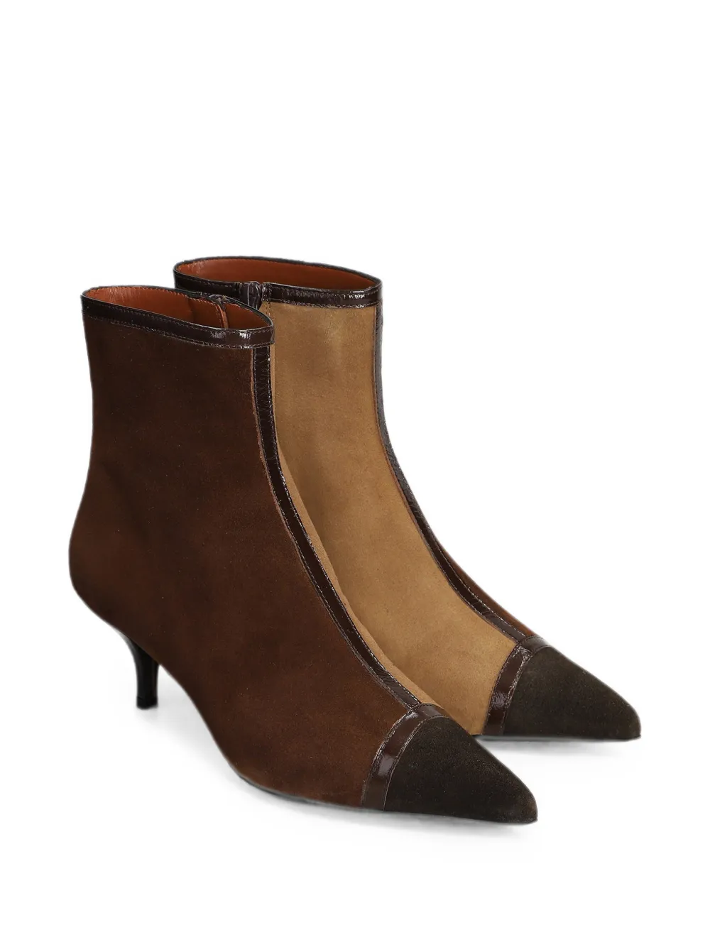 Roberto Festa Serelit two-tone pointed-toe ankle boots Bruin