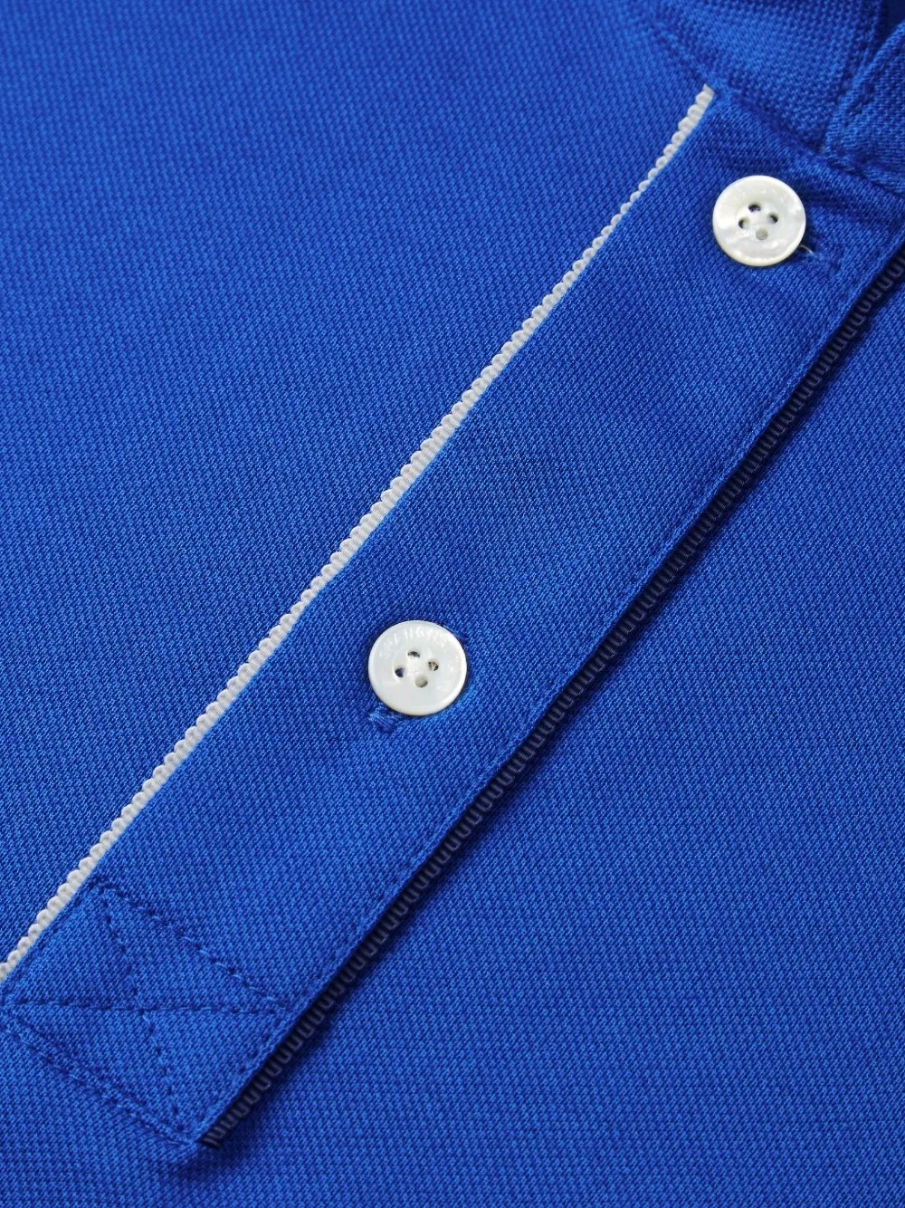 Shanghai Tang Dragon katoenen poloshirt Blauw