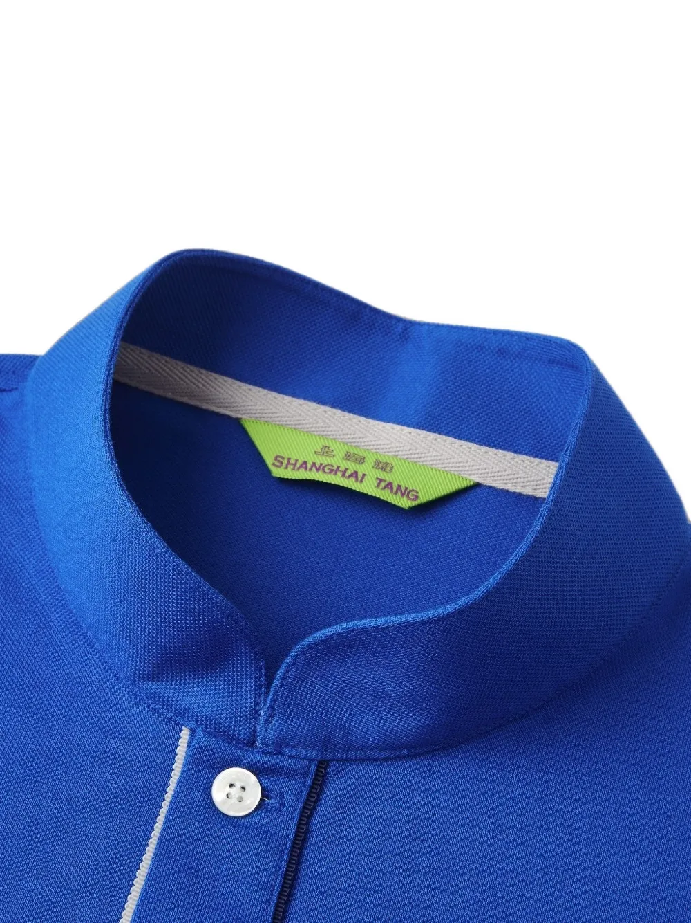 Shanghai Tang Dragon katoenen poloshirt Blauw