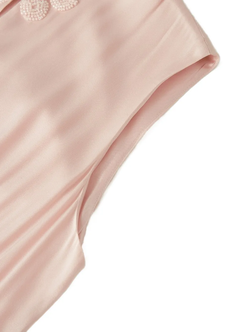 Shanghai Tang Qipao asymmetrische jurk verfraaid met kralen Roze