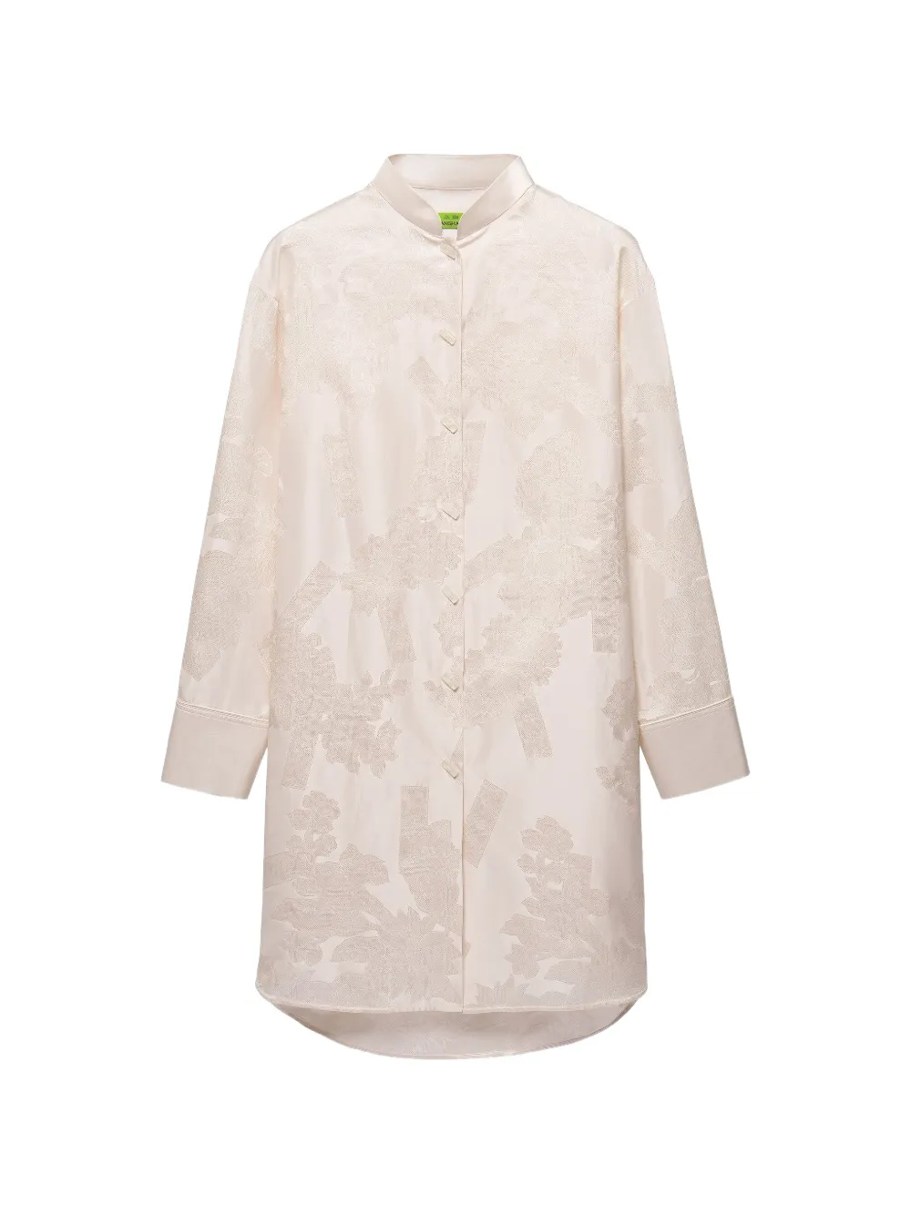 Shanghai Tang patterned-jacquard shirt dress - Rosa