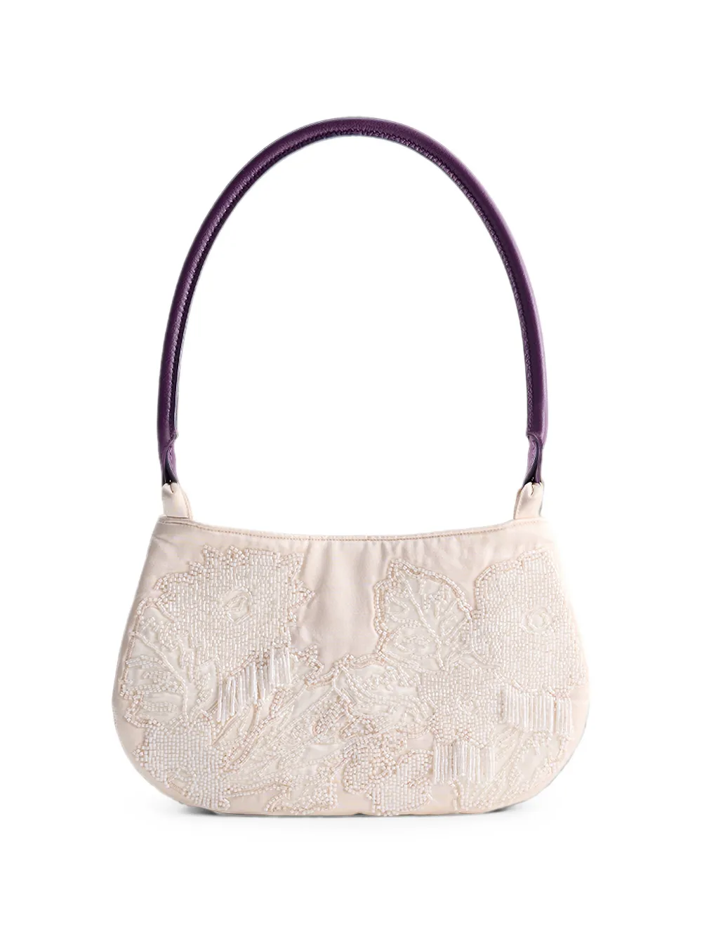Shanghai Tang Lune bead-embellished shoulder bag - Weiß