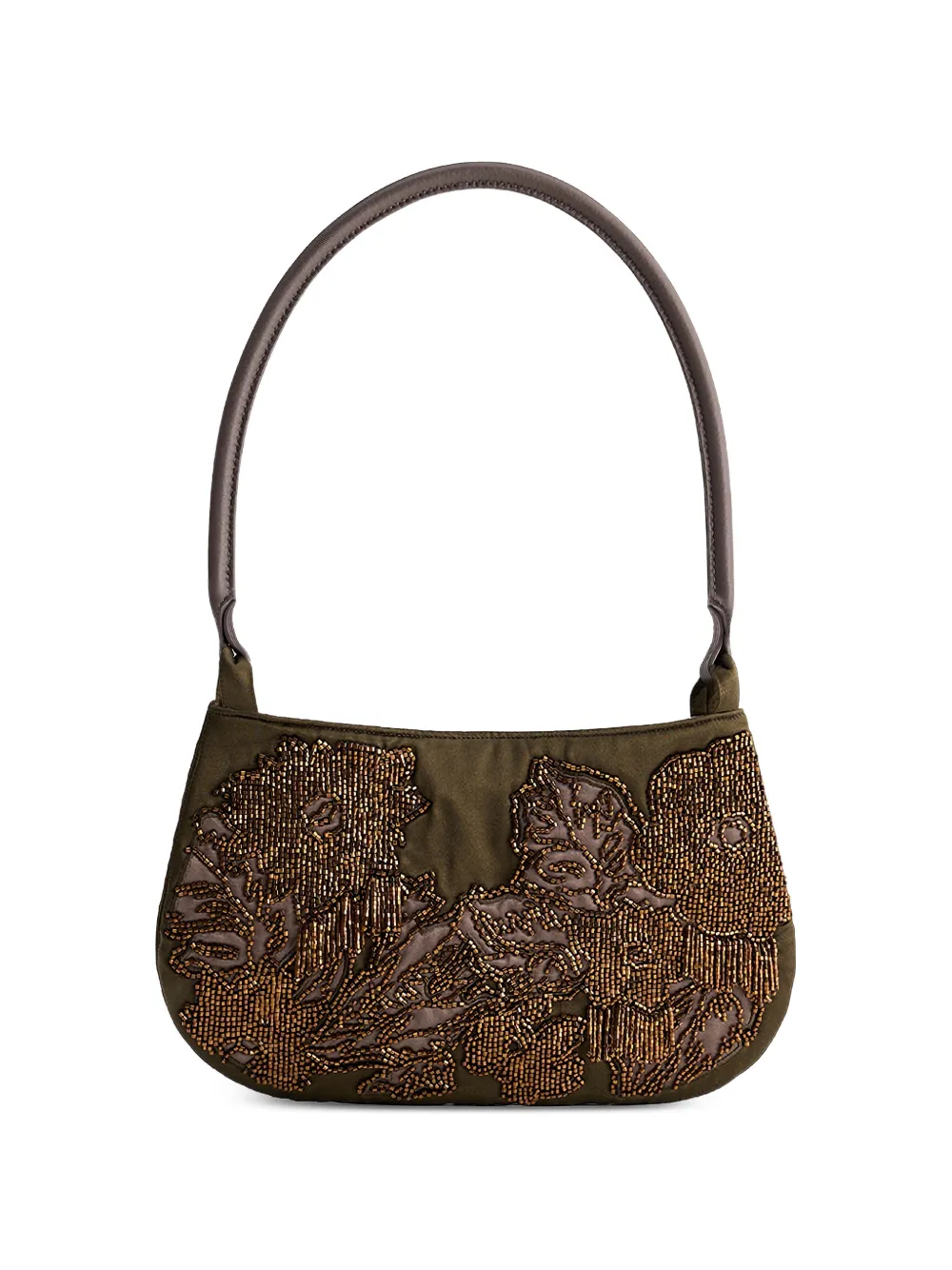 Shanghai Tang Lune bead-embellished shoulder bag - Grün