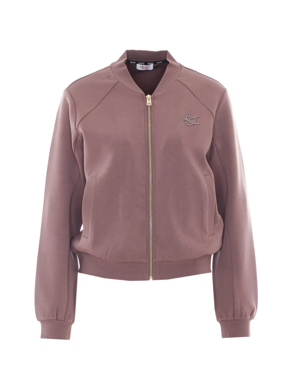 LIU JO sequin-embellished zip-up sweater - Rosa
