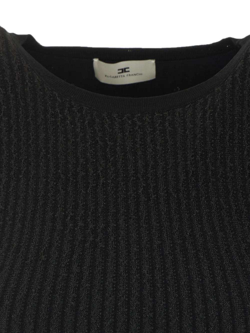 Elisabetta Franchi logo-patch sleeveless top Zwart