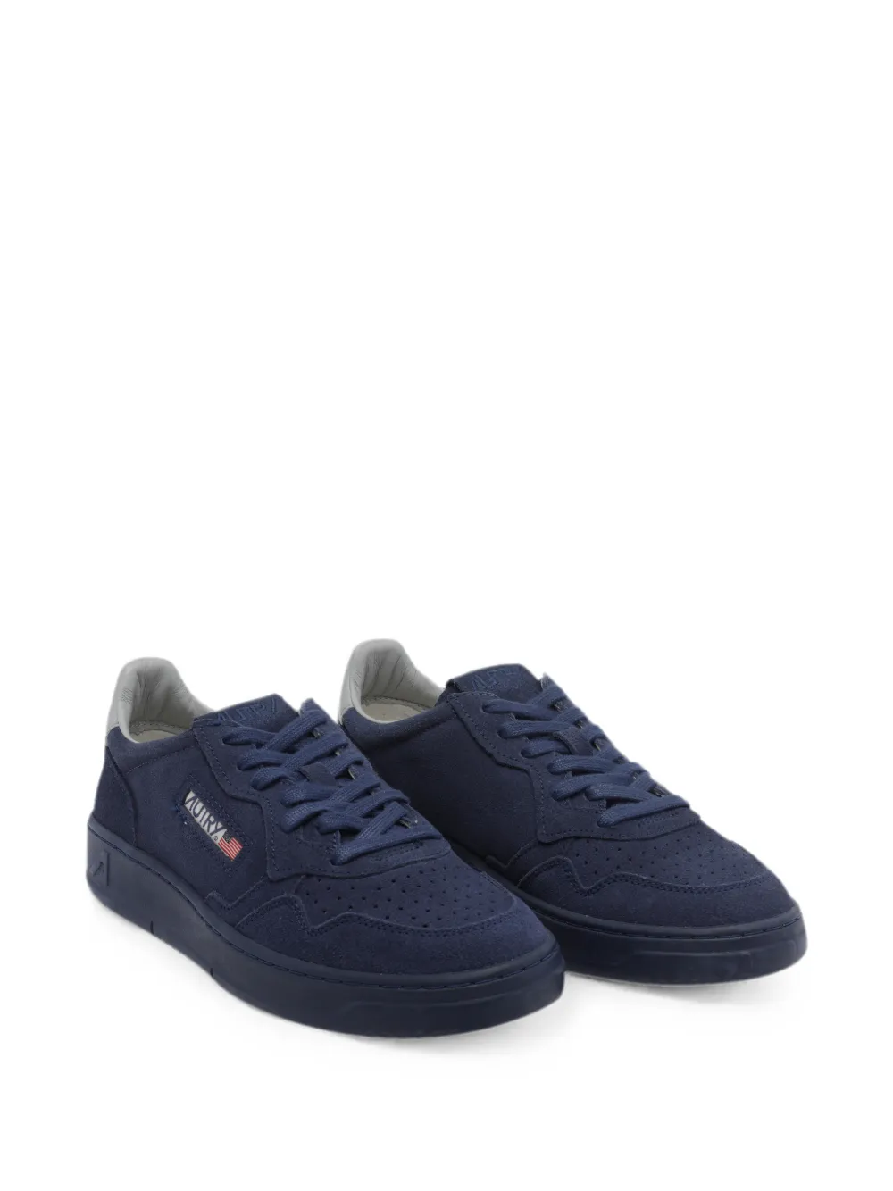 Autry Medalist Low perforated panelled sneakers Blauw