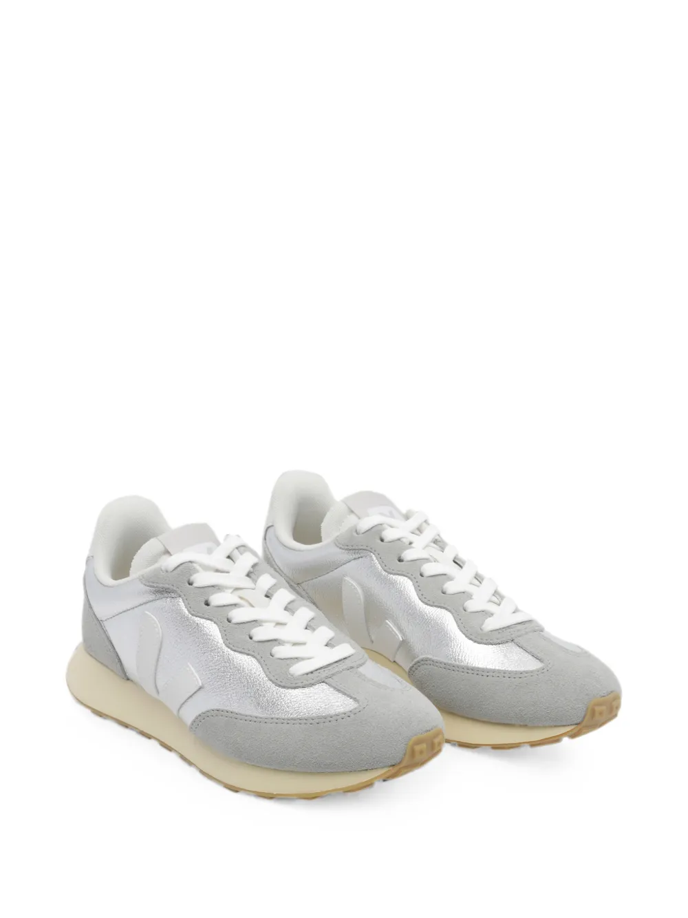 VEJA Rio Branco II leather silver Oxford grey white sneakers Zilver