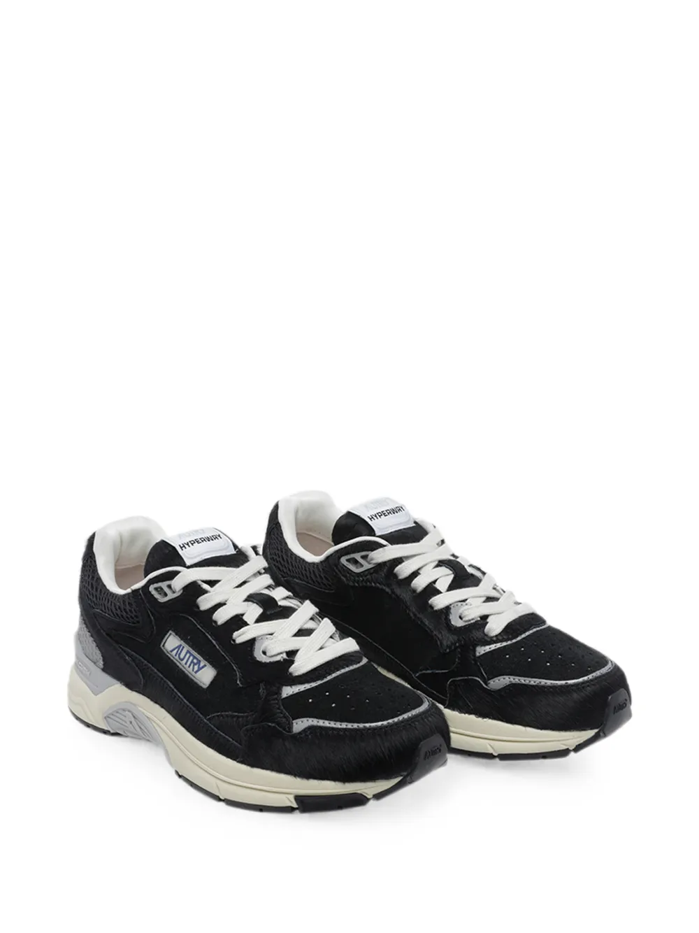 Autry Hyperway panelled leather sneakers Zwart