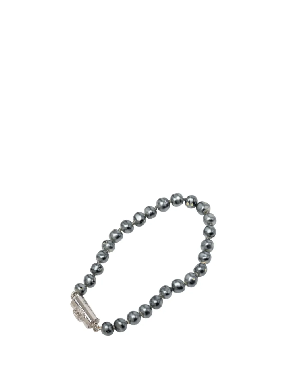 CHANEL Pre-Owned 2000 CC Faux Pearl Brass Bracelet costume bracelet - Grey