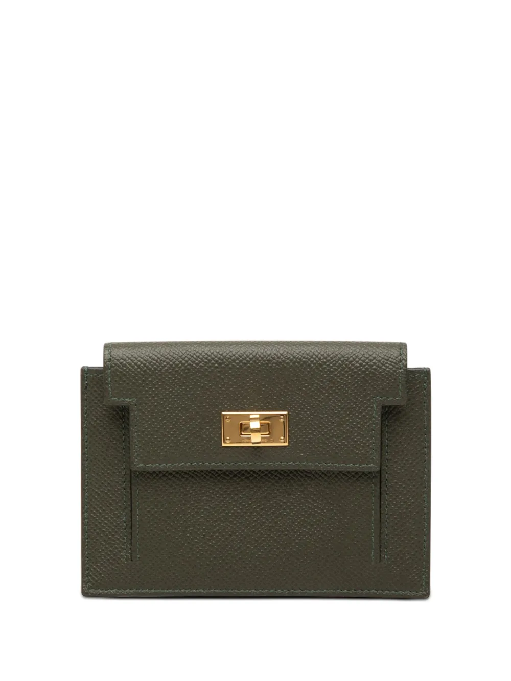 Pre-owned Hermes 2020 Kelly Pocket Compact Wallet Small Wallets In Green