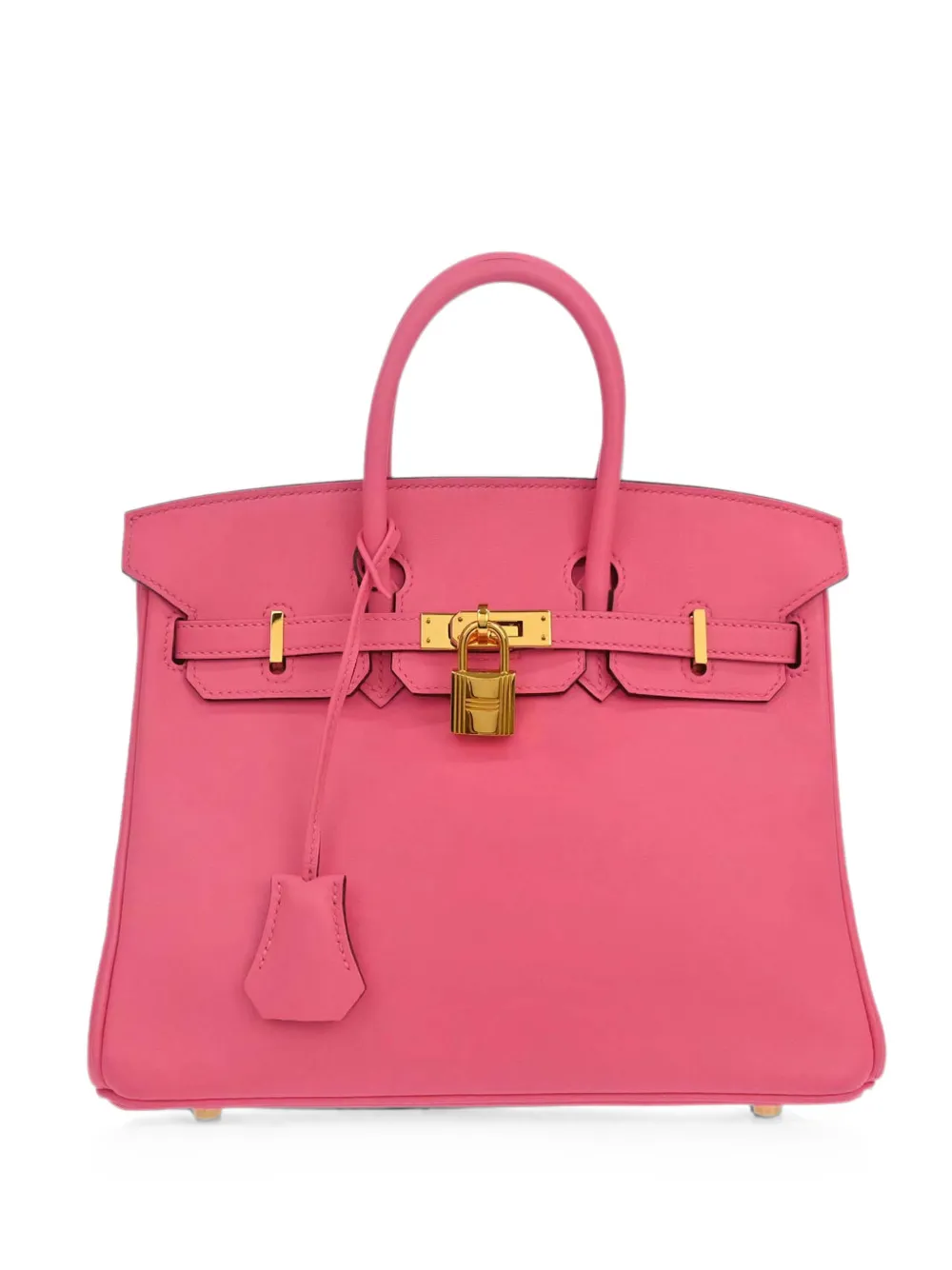 Pre-owned Hermes 2017 Swift Birkin 25 Handbag In Pink