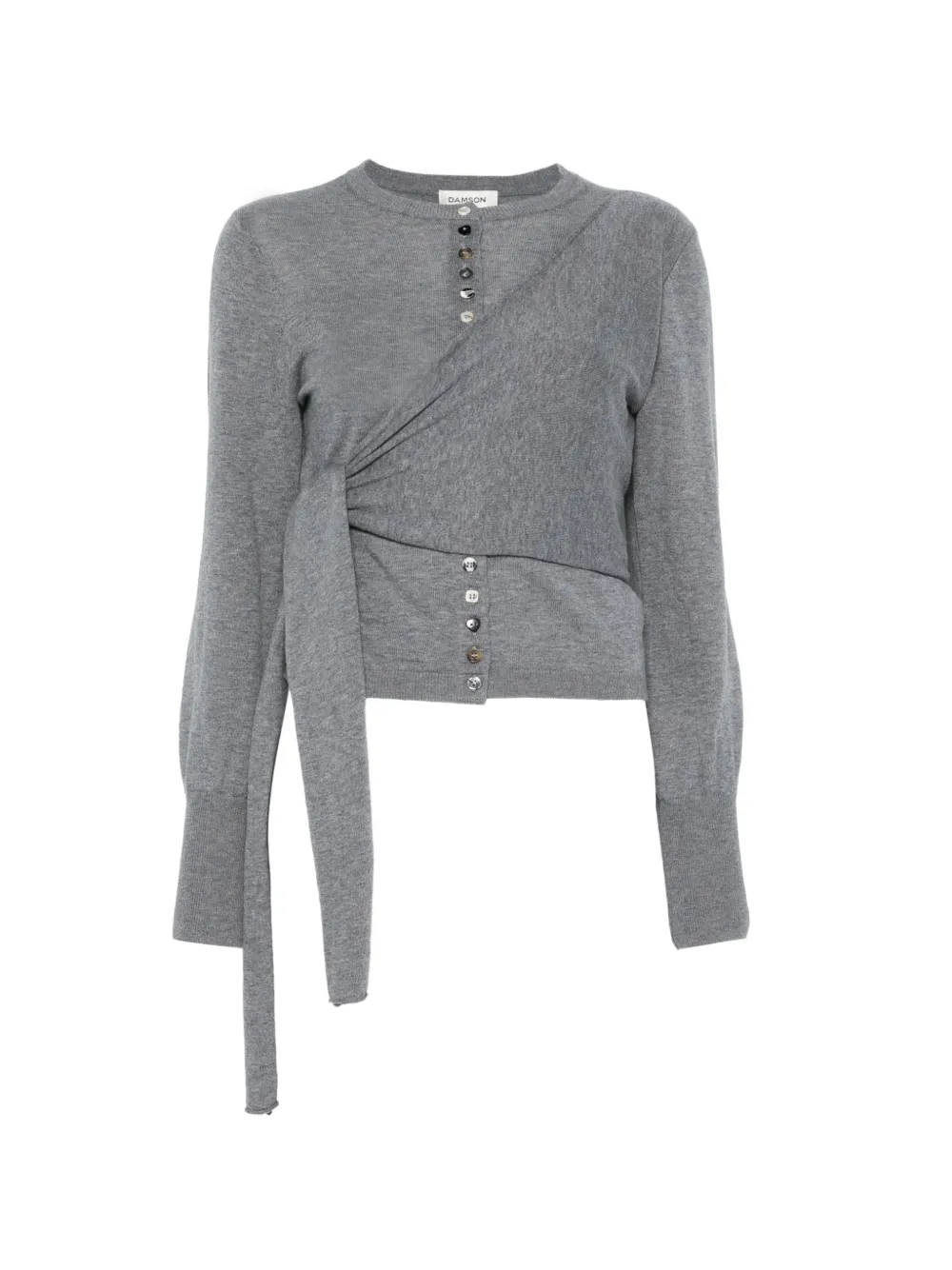 DAMSON MADDER Venna wrap cardigan - grey - Grigio