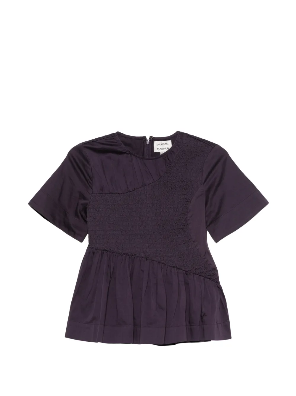 DAMSON MADDER Emmy shirred top - plum - Viola