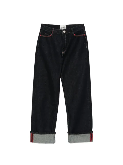 DAMSON MADDER straight-leg Montana turn-up jeans - indigo selvedge