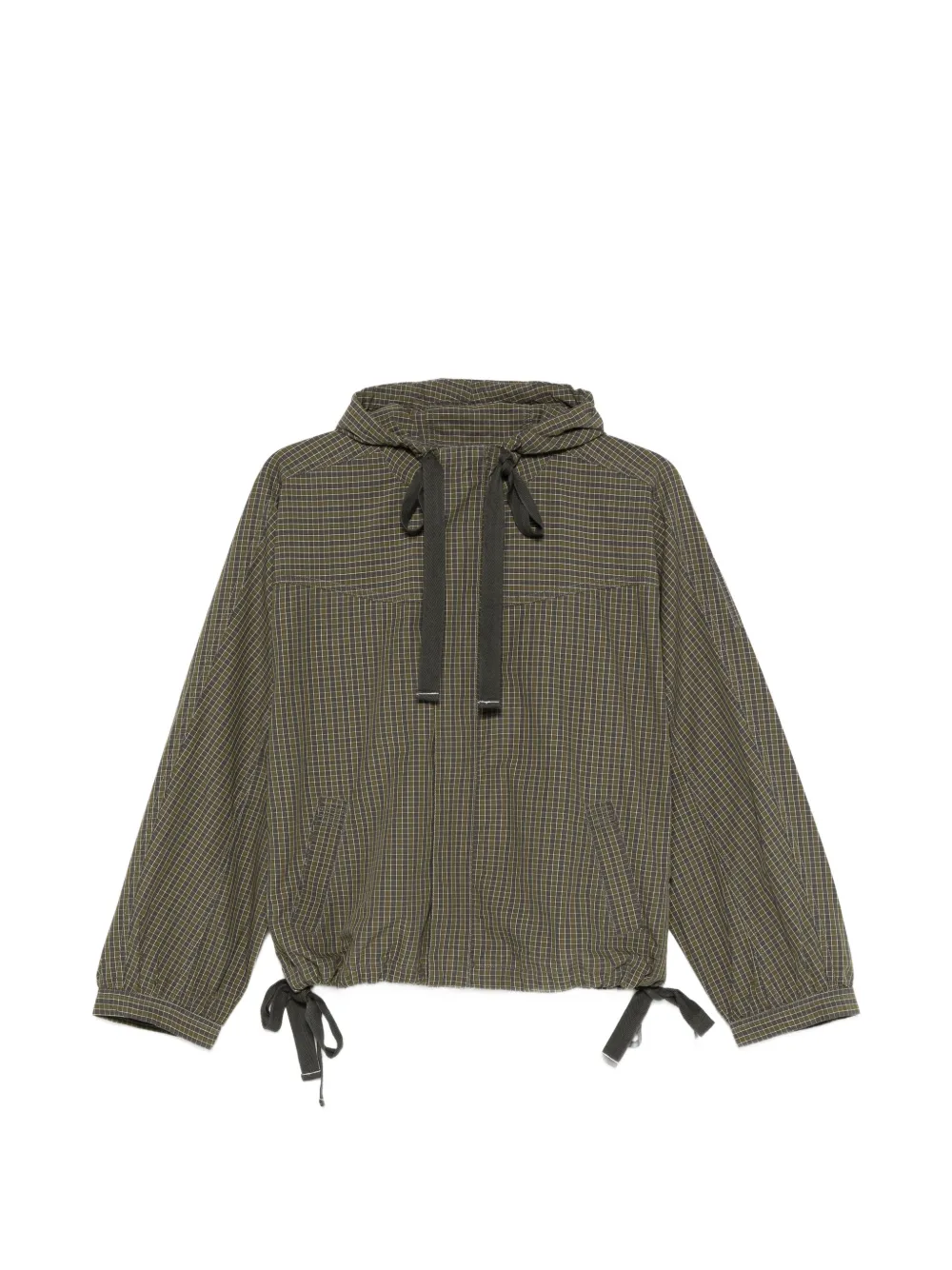 DAMSON MADDER Blake hooded jacket orion check - Grün