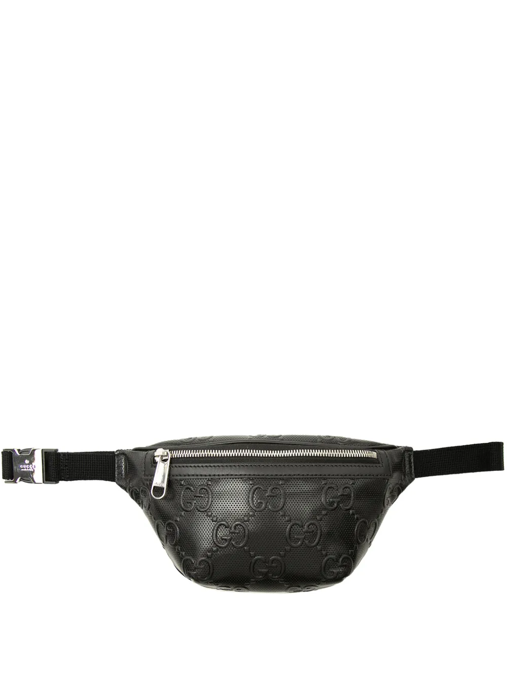 Gucci Pre-Owned 2016-2026 GG Embossed Perforated Leather belt bag - Nero