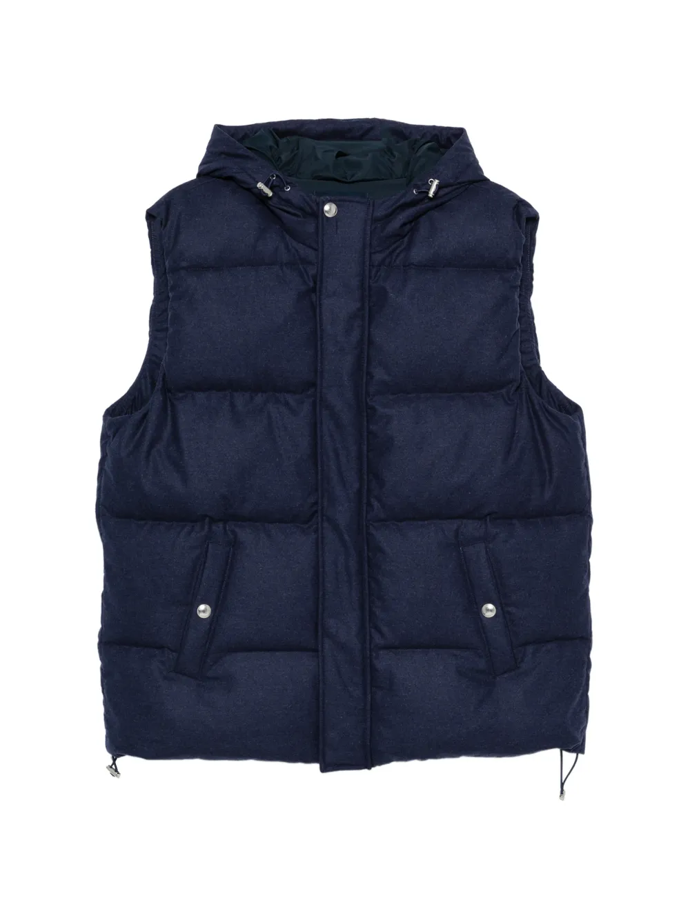 Eleventy quilted hooded gilet Blauw