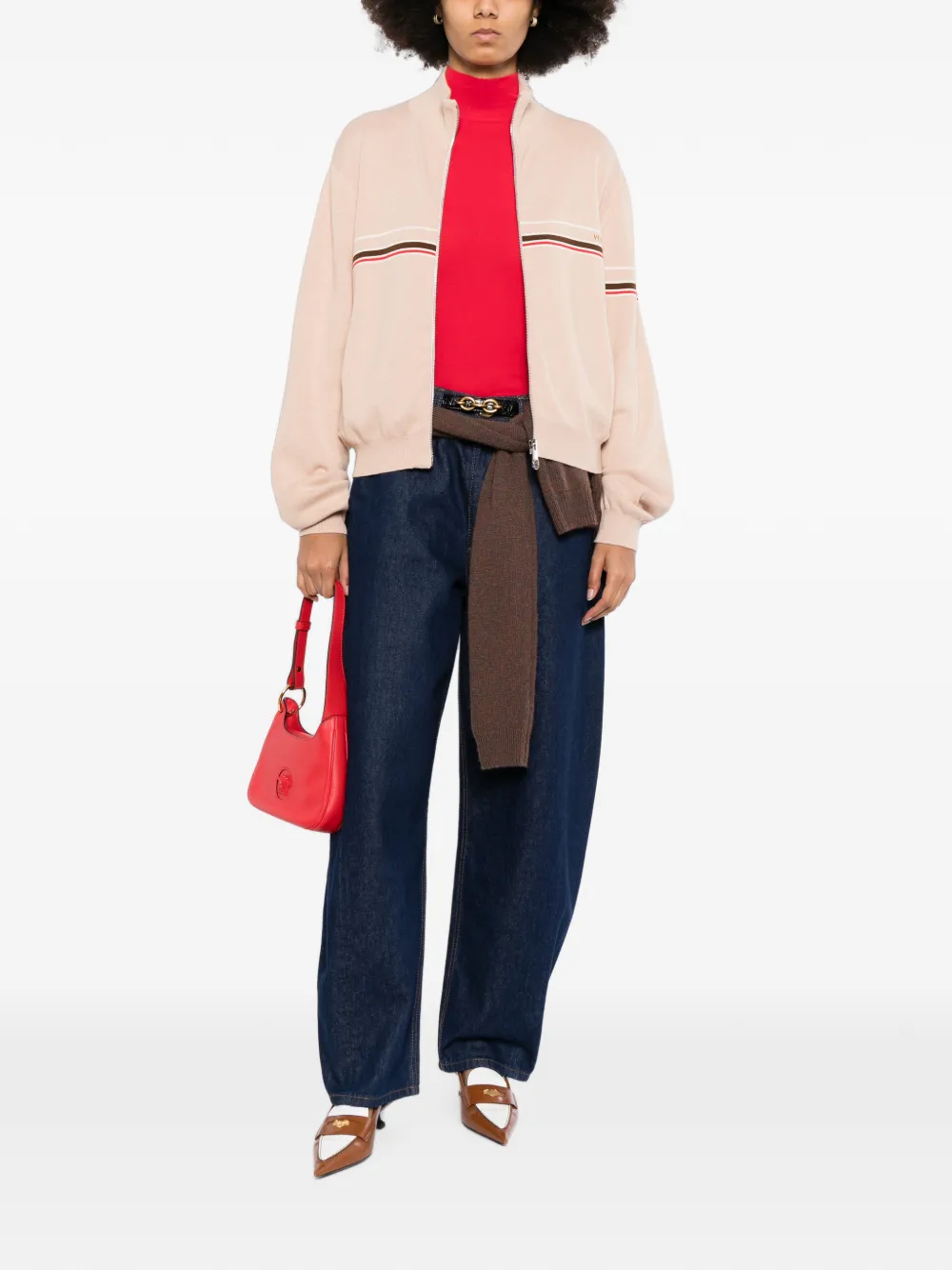 Versace Gestreept vest Beige