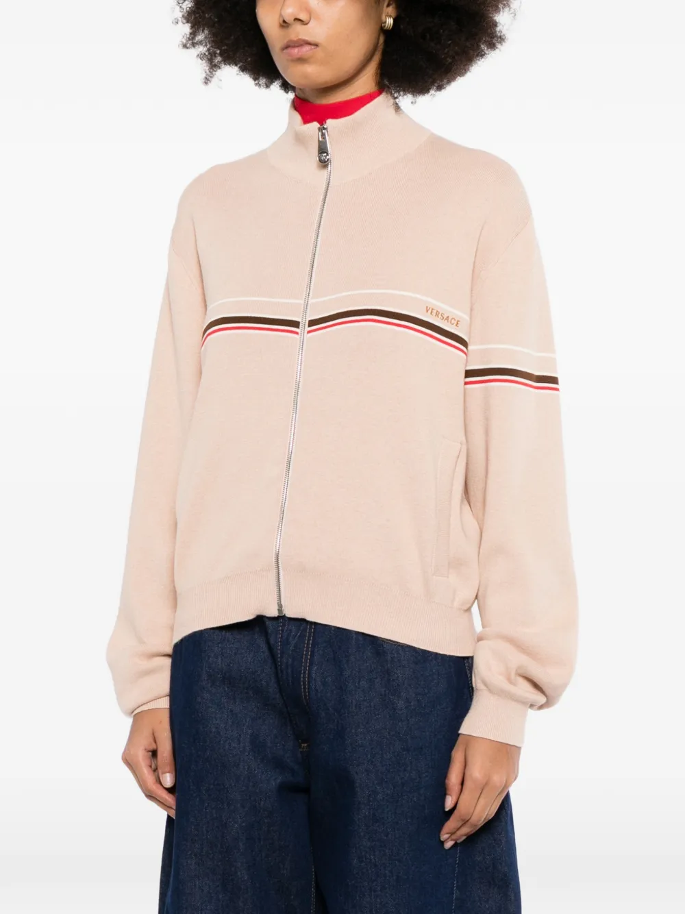 Versace Gestreept vest Beige