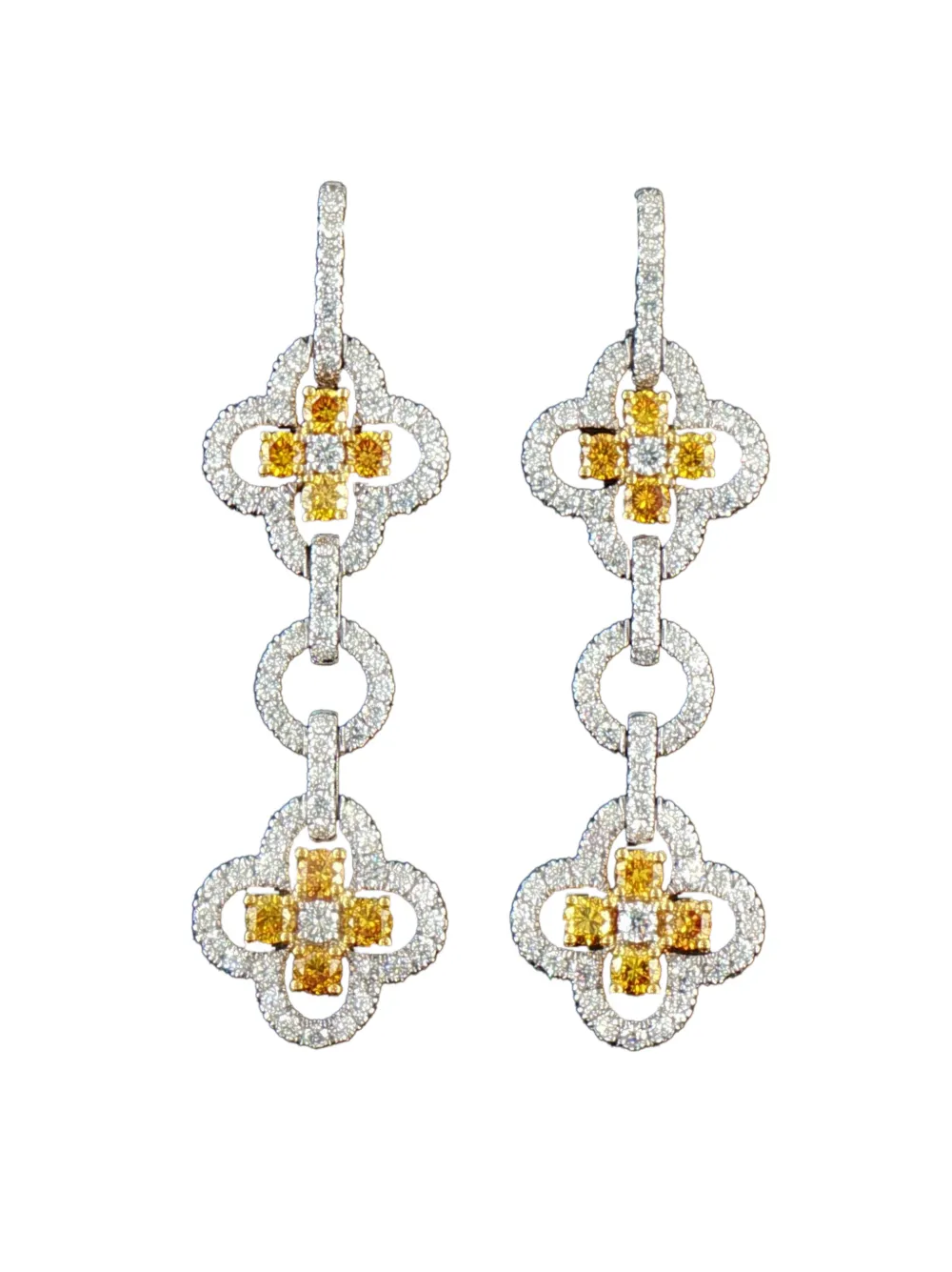 HYT Jewelry Rautenförmige Ohrringe - Silber