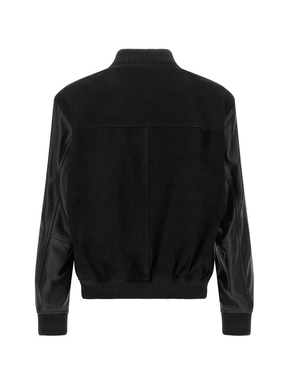 Hugo Boss Textured Microfiber Bomber Jacket In Black