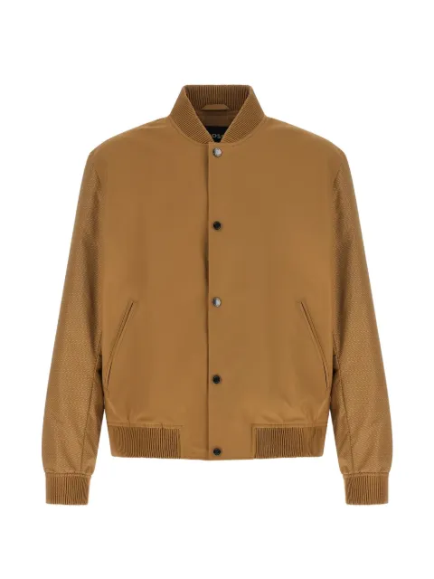 BOSS water-repellent jacket with monogram-pattern sleeves