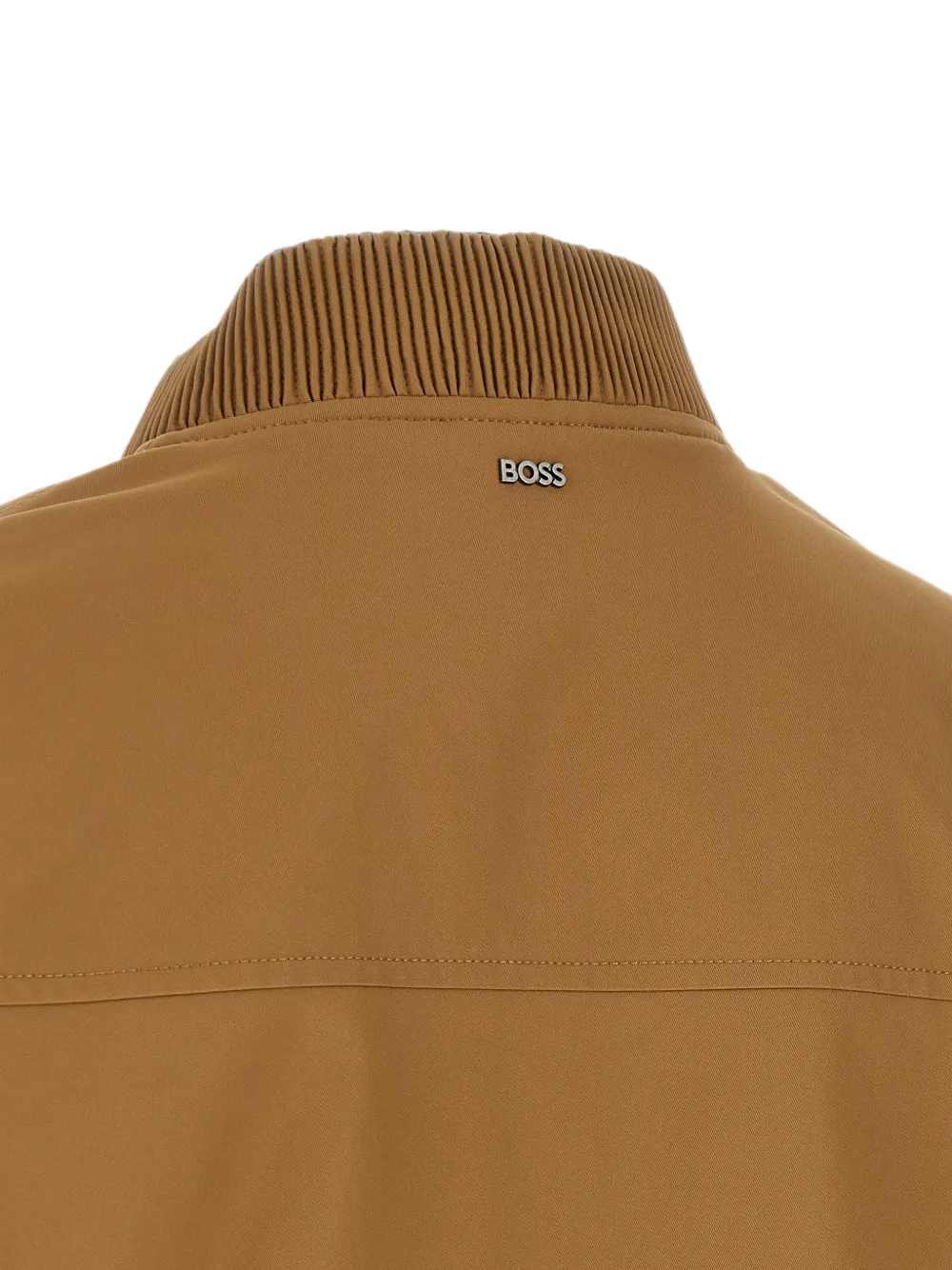 BOSS Waterafstotend jack met mouwen met monogram-patroon Beige