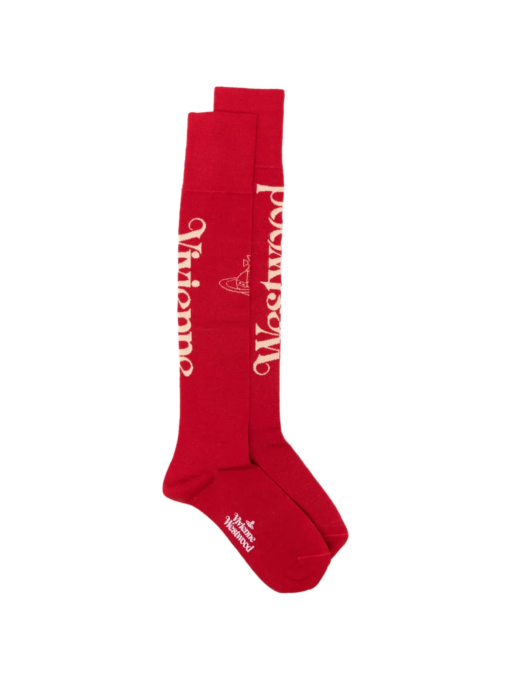 Vivienne Westwood logo-print Orb-motif socks - Rosso