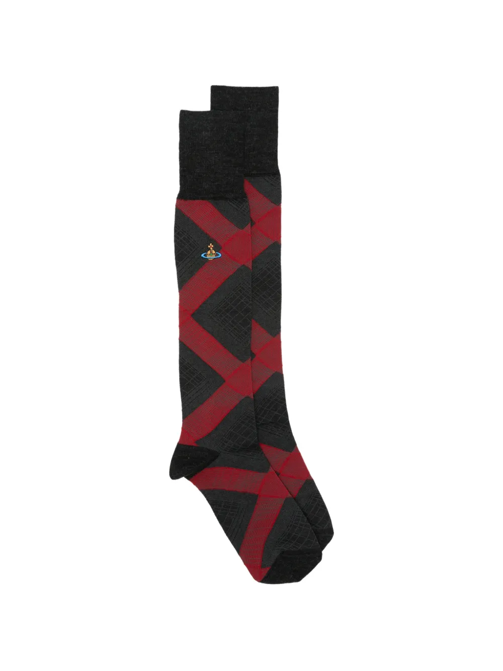Vivienne Westwood Quadrophenia Orb-embroidered high socks Zwart