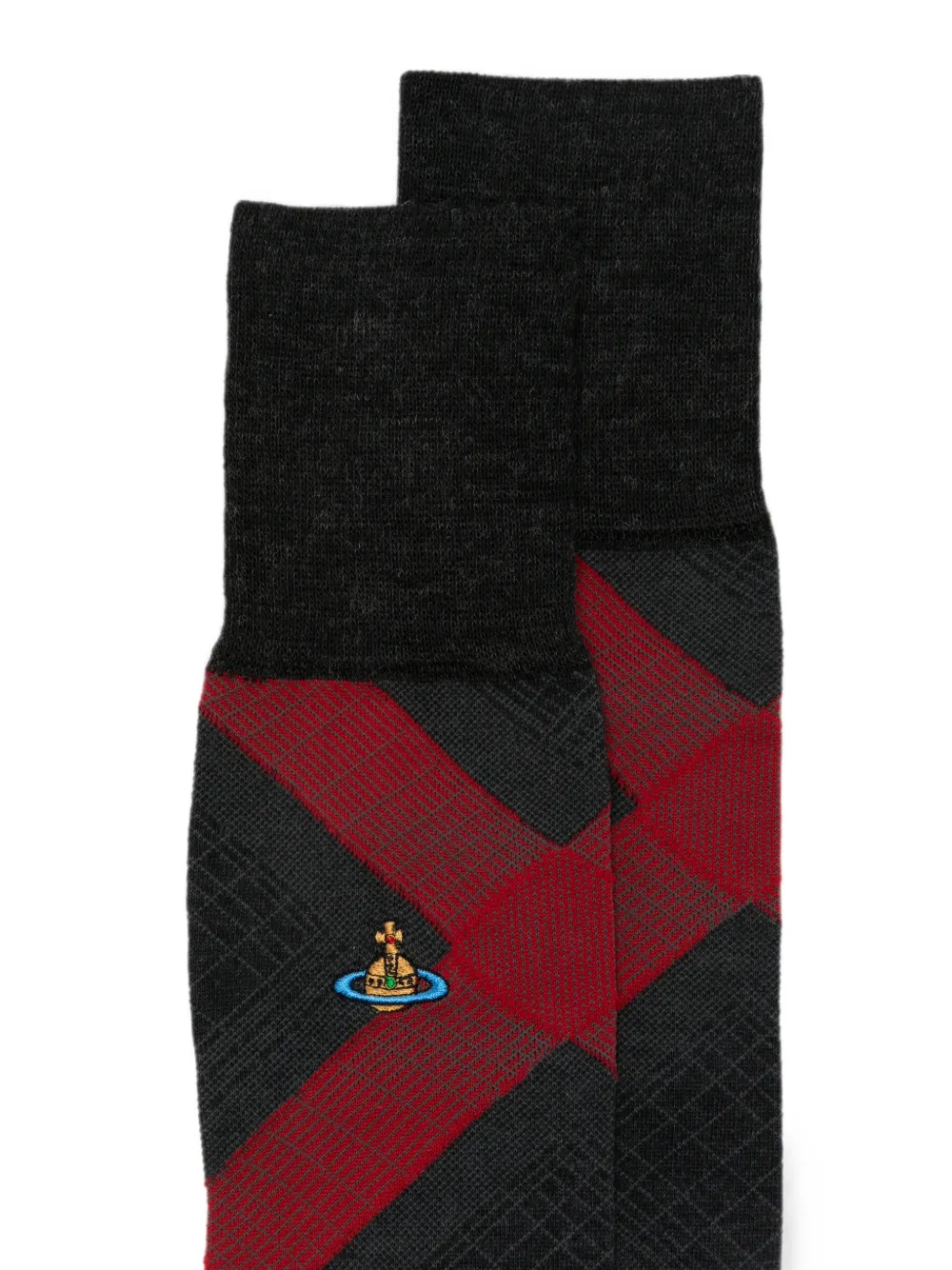Vivienne Westwood Quadrophenia Orb-embroidered high socks Zwart